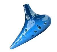 Mini Ocarina Blue S/G treble G12 hole sea wave beginner with teaching materials performance level(1)
