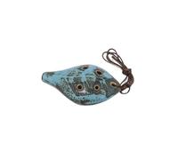 Mini Ocarina Ceramic Musical Instrument 6 Hole Ocarina(04 Light Blue)