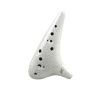 Mini Ocarina Ceramic Ocarina 12 Hole Alto C Key Music Flute Professional Smoked Ocarina Xun for Beginners(Color:7)