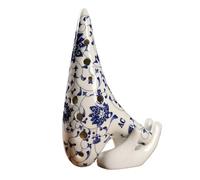Mini Ocarina Ceramic Ocarina 12 Hole Classic Celadon Floral Pattern Alto AC Tone(Color:Ac)