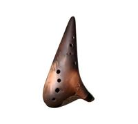 Mini Ocarina Ceramic Ocarina 12 Hole Purple Clay Smoked Ocarina Xun Music Professional Beginner Play(Color:AF)
