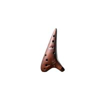 Mini Ocarina Ceramic Ocarina 12 Hole Purple Clay Smoked Ocarina Xun Music Professional Beginner Play(Color:S-G)