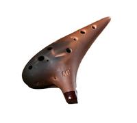 Mini Ocarina Ceramic Ocarina 12 Hole Purple Clay Smoked Ocarina Xun Music Professional Beginner Play(Color:AC)