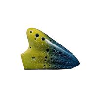 Mini Ocarina Ceramic Ocarina 16 Hole Alto C Key AC Triple Ocarina Professional Instrument(Color:4)
