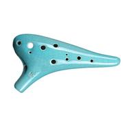 Mini Ocarina Ceramic Ocarina Instrument 12 Hole Alto C Legend Ocarina Professional Instrument Accessories(Color:Cyan crack)