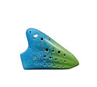 Mini Ocarina Ceramic Professional Ocarina Alto C Key Colorful Triple Ocarina AC 3 Tube 16 Hole Vintage Rare Instrument(Color:2)