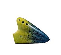 Mini Ocarina Ceramic Professional Ocarina Alto C Key Colorful Triple Ocarina AC 3 Tube 16 Hole Vintage Rare Instrument(Color:4)