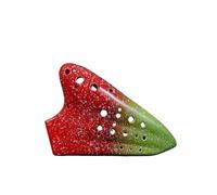 Mini Ocarina Ceramic Professional Ocarina Alto C Key Colorful Triple Ocarina AC 3 Tube 16 Hole Vintage Rare Instrument(Color:6)
