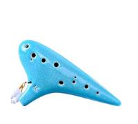 Mini Ocarina Classic multi-color ocarina 12-hole AC professional beginner cracked hand-painted smoked ocarina playing type(Color:Style 2)
