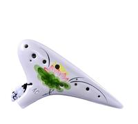 Mini Ocarina Classic multi-color ocarina 12-hole AC professional beginner cracked hand-painted smoked ocarina playing type(Color:Style 3)