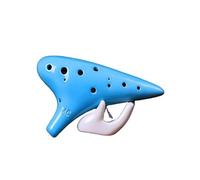 Mini Ocarina Colorful Ocarina 12 Hole Alto C Key Ceramic Making Tutorial for Beginners(Color:2)