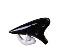 Mini Ocarina Colorful Ocarina 12 Hole Alto C Key Ceramic Making Tutorial for Beginners(Color:4)