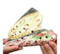 Mini Ocarina Deluxe Triple Ocarina Alto C Key Professional Ocarina Rare Beginner Music Belt Accessories(Color:3)