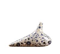 Mini Ocarina Fengya Ocarina C-key blue and white ocarina 12-hole alto seven-piece ocarina set(A-G)
