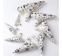 Mini Ocarina Fengya Ocarina C-key blue and white ocarina 12-hole alto seven-piece ocarina set(Seven-piece ocarina set)