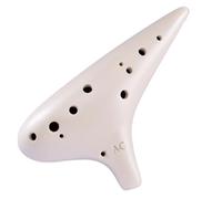 Mini Ocarina Frosted beige upgraded ocarina 12 holes for beginners entry alto C key professional pottery xun
