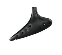 Mini Ocarina Frosted Ocarina 12 Hole Ocarina Alto C Key Black Pottery AC Alto + Complete Set