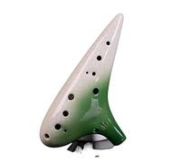 Mini Ocarina Gradient color ocarina 12 hole alto AC handmade ceramic ocarina beginner ocarina porcelain advanced(Color:2)