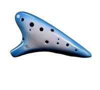 Mini Ocarina Gradient color ocarina 12 hole alto AC handmade ceramic ocarina beginner ocarina porcelain advanced(Color:1)
