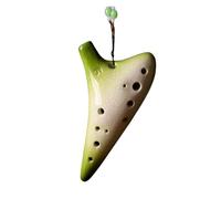 Mini Ocarina Gradient green style ocarina 12-hole alto C key ceramic production tutorial for beginners
