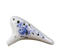 Mini Ocarina Hand-painted Twelve Hole Ocarina Ceramic Making National Instrument 12 Hole Ocarina Beginner Teaching with Tutorial(2)