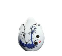 Mini Ocarina Large double-eared hand-painted ocarina 6-hole Tai Chi 6-hole ocarina beginner's entry-level instrument(2)