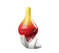 Mini Ocarina Long Mouth Gradient Ocarina Creative Color Student Ceramic Handmade Beginner AC Sound 6 Holes(Color:7)
