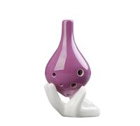 Mini Ocarina Long mouth solid ocarina creative gradient color student ceramic handmade beginner Ac tone 6 holes(Color:5)