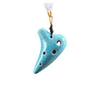 Mini Ocarina Mini Ocarina Super Treble F Key Necklace 6 Holes Smoked Crack Simple Instrument(Color:Style 2)