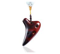 Mini Ocarina Mini Ocarina Super Treble F Key Necklace 6 Holes Smoked Crack Simple Instrument(Color:Style 1)