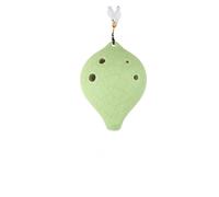 Mini Ocarina Multi-color 6-hole cracked glaze short-mouthed ocarina for beginners AC alto C(Green)
