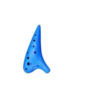 Mini Ocarina Multi-color ocarina 12 holes AC alto C key plastic beginner entry teaching musical instrument school dedicated(Blue)