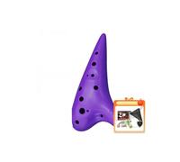 Mini Ocarina Multi-color ocarina 12 holes AC alto C key plastic beginner entry teaching musical instrument school dedicated(Purple)