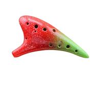 Mini Ocarina Multicolor 12 Hole Ceramic Ocarina Alto C Starry Sky Style Instrument with Lanyard Sheet Music Protective Bag(Color:5)