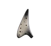 Mini Ocarina Ocarina 12 Hole Alto C Crack Pattern Ceramic Two Color Gradient Chinese Pottery(Color:Blue)