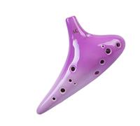 Mini Ocarina Ocarina 12-hole alto C key AC beginner entry 12-hole professional performance with teaching materials leather bag(C)