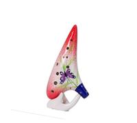 Mini Ocarina Ocarina 12-hole alto C key AC hand-painted lotus ceramic production beginner(1)