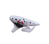 Mini Ocarina Ocarina 12-hole alto C key AC hand-painted lotus ceramic production beginner(3)