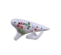 Mini Ocarina Ocarina 12-hole alto C key AC hand-painted lotus ceramic production beginner(7)