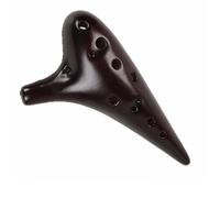 Mini Ocarina Ocarina 12 Hole Middle C Ceramic Beginners(Dark Red)