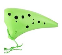 Mini Ocarina Ocarina 12 holes alto C key AC beginner plastic ocarina 12 holes(Green)
