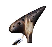 Mini Ocarina Ocarina 12 holes alto C key simple and easy to learn professional Tao beginner beginner primary school students(Color:1)