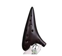 Mini Ocarina Ocarina 12 holes white crack smoked alto C AC ceramic production beginner teaching performance(3)