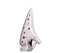 Mini Ocarina Ocarina 12 holes white crack smoked alto C AC ceramic production beginner teaching performance(2)