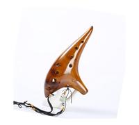 Mini Ocarina Ocarina alto C key straw smoked 12-hole ocarina beginner teaching(1)