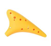 Mini Ocarina Ocarina plastic 12-hole ac alto C key plastic anti-fall professional 12-hole AC multi-color(Yellow)