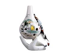 Mini Ocarina Ocarina six-hole alto C key upright school blue crack professional intonation(Style 9)
