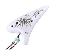Mini Ocarina Ocarina with black bamboo round head and a full set of accessories 12 holes alto C tune fine performance flute