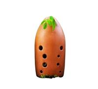 Mini Ocarina Professional high-end 10-hole black pottery dual-chamber playing Tao Xun F key G key ocarina ancient wind instrument(Color:6)