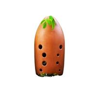 Mini Ocarina Professional high-end 10-hole black pottery dual-chamber playing Tao Xun F key G key ocarina ancient wind instrument(Color:7)